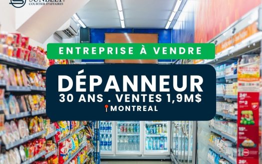 DÉPANNEUR À VENDRE . 30 ANS . PROPRIÉTAIRE SEMI-ABSENT